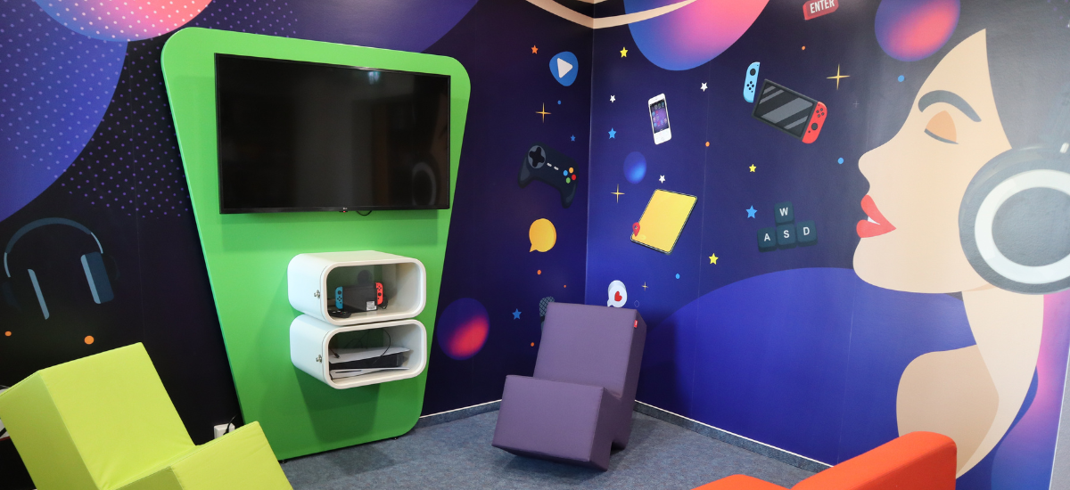 Gaming-Raum in der Brigitte-Reimann-Stadtbibliothek